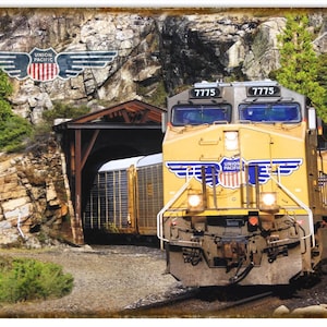 Vintage Style Nostalgic &quot; Union Pacific Railroad &quot; Metal Sign