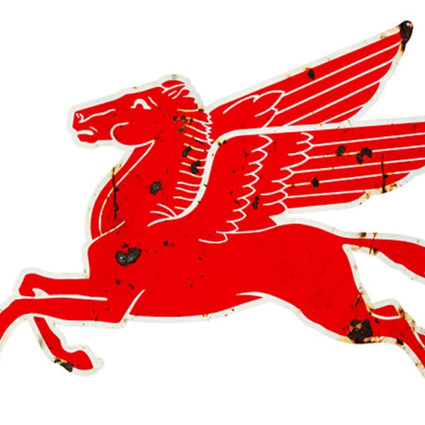 Vintage Style " Flying Horse Pegasus " Garage Shop Laser Cut Metal Sign