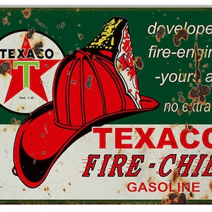 Texaco Fire Chief Sign - Etsy