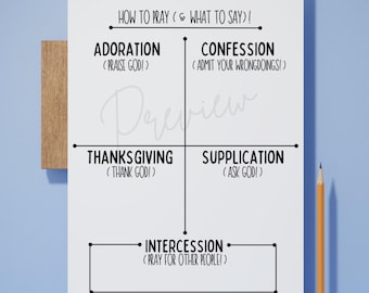 Prayer Notes Printable: Church Journal Template (PDF Pattern)