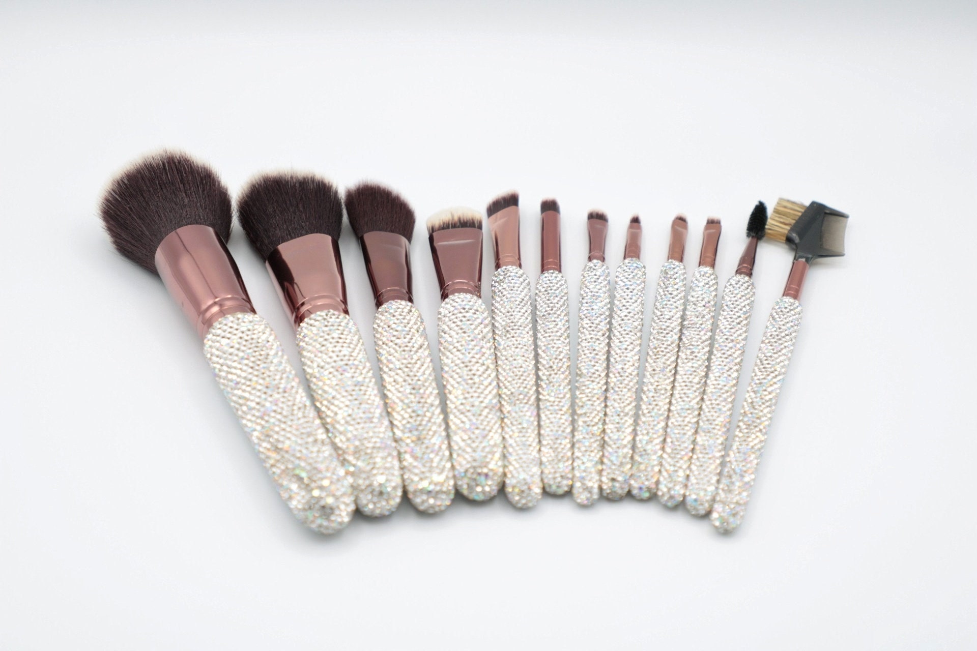 Diamond studded / Crystaled Makeup Brush Set – Crowns&Halos LLC