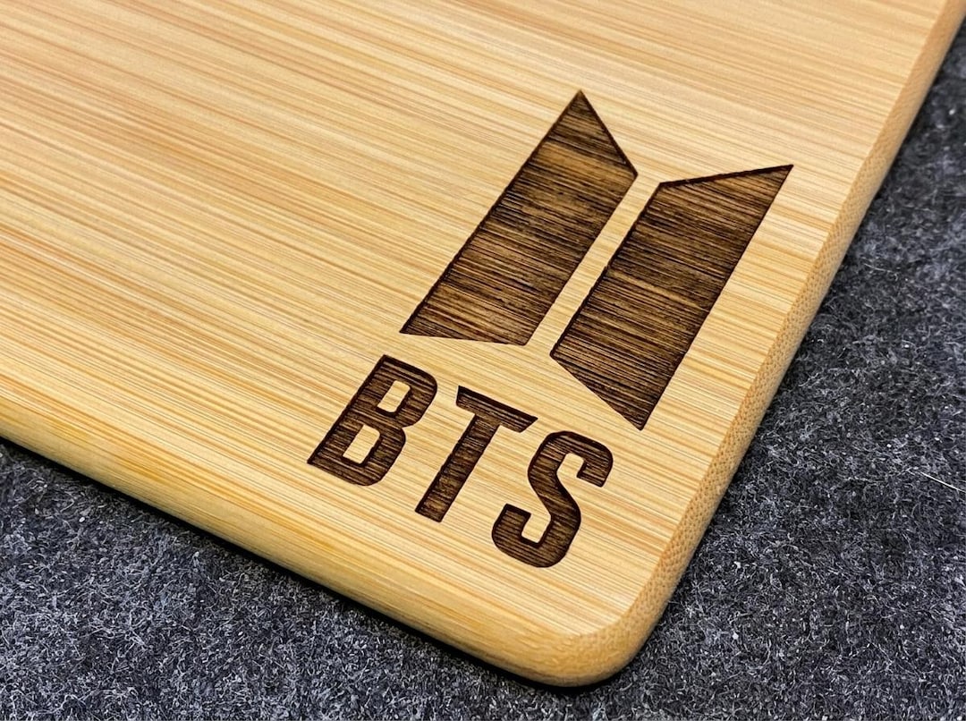 BTS Kpop Inspired Cutting Board Gift- Laser Engraved Bamboo Cutting ...