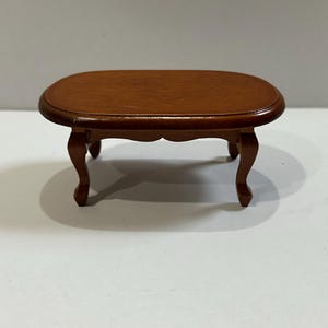 Dollhouse Oval Shaped Wooden Table