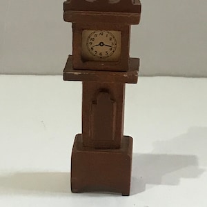 Dollhouse Wooden Vintage Grandfather Clock