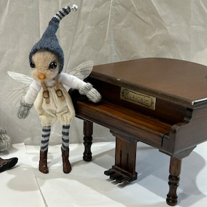 Dollhouse Wooden Piano Music Box