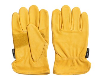 Gants de jardinage en cuir confortables, gants de travail pour homme et femme, cadeau de jardinage