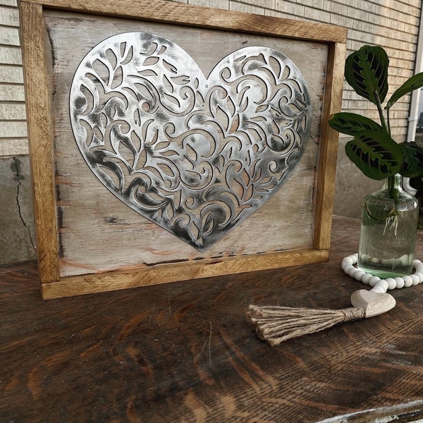 Metal Hearts Wall Art - Etsy