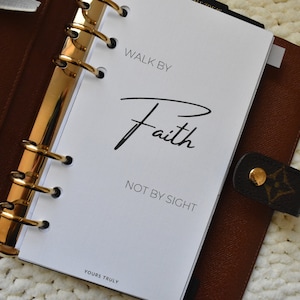 Walk by Faith, Not by Sight - Planner Dashboard Insert