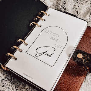 Let Go and Let God - DIGITAL Mini HP Planner Dashboard Insert (4.5&quot; x 7&quot;)