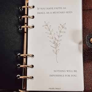 If You Have Faith as Small as a Mustard Seed - DIGITAL Mini HP Planner Dashboard (4.5&quot; x 7&quot;)
