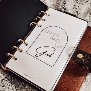 Let Go and Let God - DIGITAL A6 Planner Dashboard Insert (4.1&quot; x 5.8&quot;)