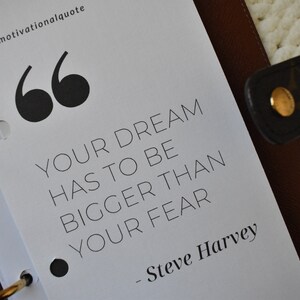 Your Dream Has To Be Bigger Than Your Fear - Planner Dashboard Insert