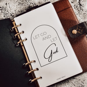 Let Go and Let God - DIGITAL Pocket Planner Dashboard Insert (3.2&quot; x 4.7&quot;)