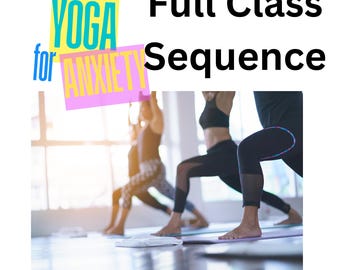 Clase de yoga / Alivio de la ansiedad / Secuencia de clase de yoga de conexión a tierra / Hoja de secuencia de clase de yoga / Ayuda para la ansiedad con yoga / PDF / Yoga /