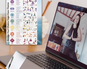 Planificador de clases de yoga para chakras / Descarga instantánea / YOGA / Ahorre horas de tiempo en el diseño de clases de yoga / Digital / Imprimible / Cuidado personal o clases de yoga