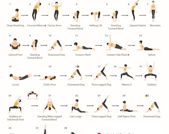 Discover Ultimate Stress Relief with complete Yoga Stretch Class Sequence | Instant Download | YOGA | Ideal for both teachers and students |