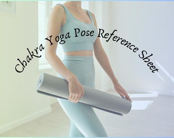 Alinea tu energía con la hoja de referencia de la postura de yoga de los chakras definitiva / Imprime, practica y transforma / Descarga instantánea / Guía de clases de yoga /