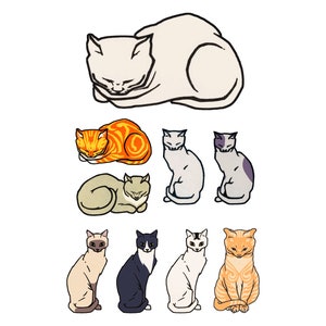 DIGITAL PRINTABLE CATS | Printable | Create Your Own Digital Products | 9 Cat Images