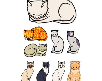 GATOS PARA IMPRIMIR DIGITALMENTE / Imprimibles / Crea tus propios productos digitales / 9 imágenes de gatos