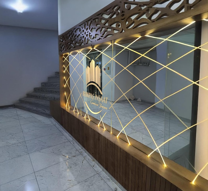 Frameless LED Lighted Mirror: Personalized Text & Design - Etsy