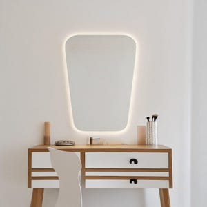 Rectangular LED Home Mirror Modern Aesthetic