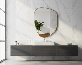 Elegant Irregular Wall Piece | Abstract Asymmetrical Design for Stylish Homes by DNZ Mirror