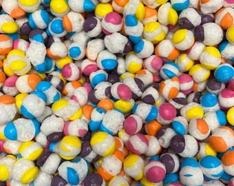 UK Freeze Dried Tropical Fruit Balls - Vegetarian & Halal | Crunchy, Airy and Flavourful Sweets | Tik Tok Viral Sweets