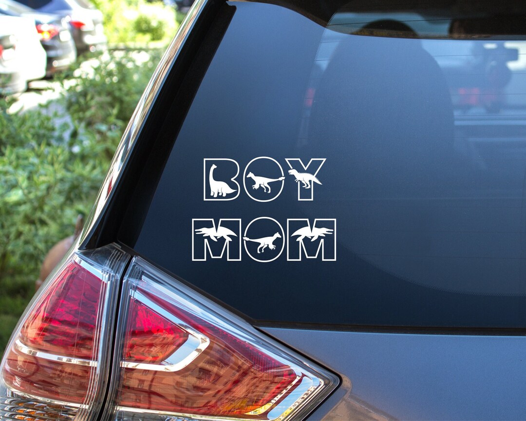 Dinosaur Boy Mom Car Decal, Multiple Color Option Vinyl Decal Etsy