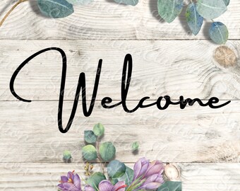 Willkommen Blumen Garten Flagge Sublimation PNG Design