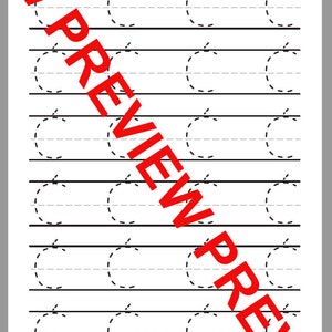May include: A printable worksheet with dotted lines for tracing the letter 'C'. There are six rows of three 'C's each.