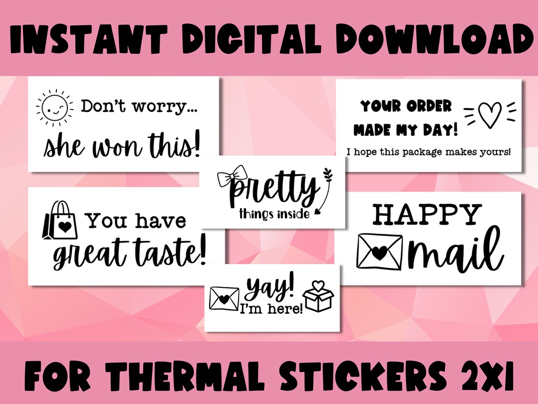 Rollo Sticker Download, Thermal Printer Label Download, 2 X 1, Small