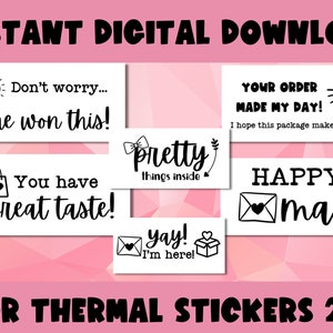 Rollo Sticker Download, Thermal Printer Label Download, 2” x 1”, Small Business Sticker Digital Download, Thermal Printer Digital Label