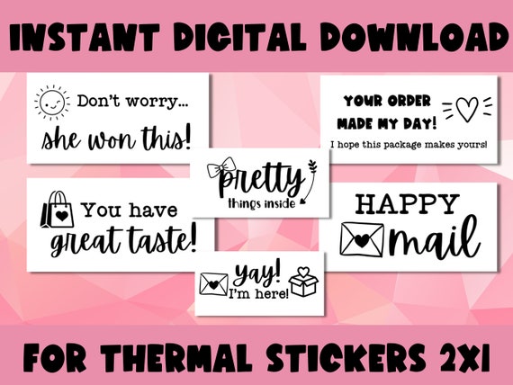 Rollo Sticker Download Thermal Printer Label Download 2 X | Etsy