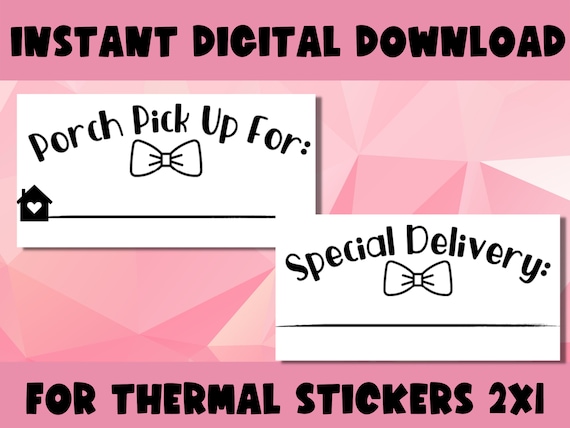 Rollo Sticker Download Thermal Printer Label Download 2 X | Etsy