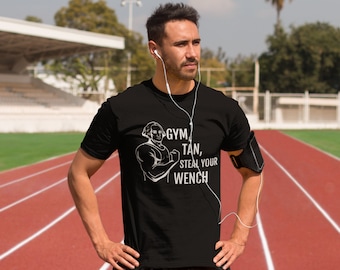 Washington Gym, Tan, Steal your Wench wht - Short-Sleeve T-Shirt