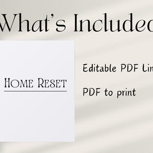 Home Reset, Editable Cleaning Routine, Home Organization Printable ...