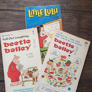 Vintage Comic Book Lot 1960s–1970s Little Lulu & Beetle Bailey Paperbacks Humor Cartoons