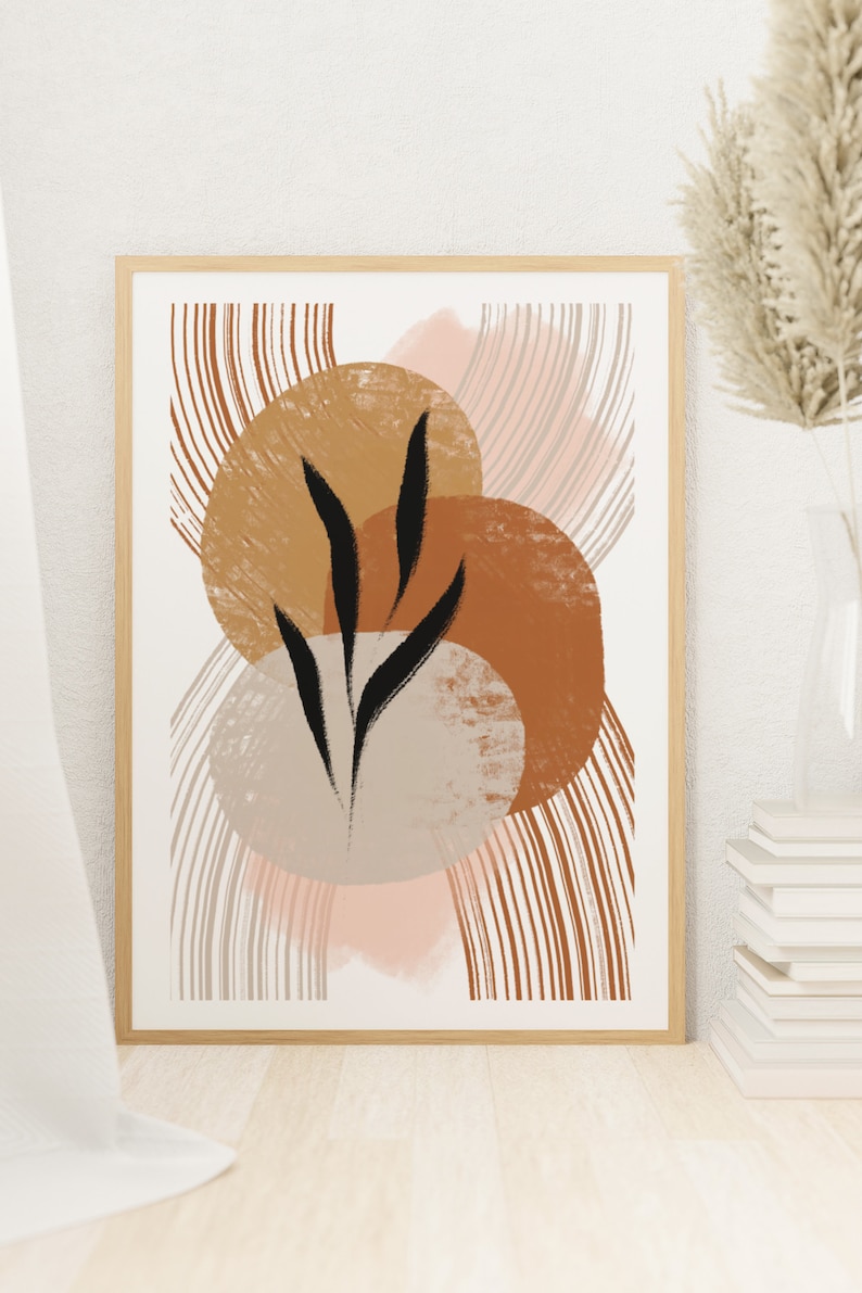Boho Wall Art Set of Three Printable Abstract Designs - Etsy
