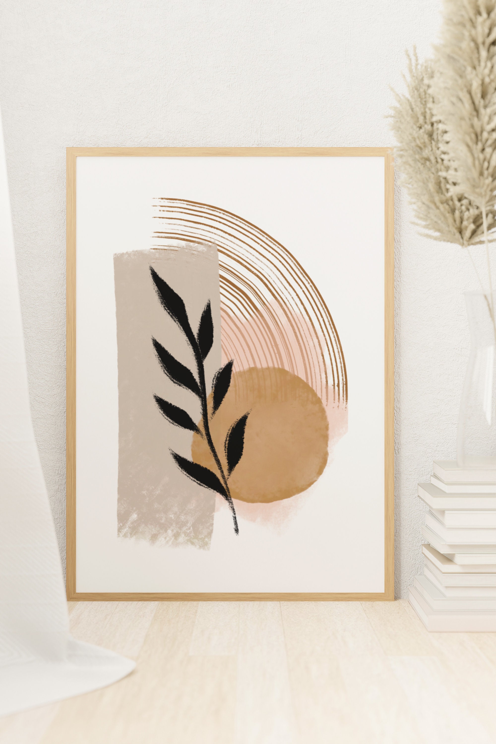 Boho Wall Art Set of Three Printable Abstract Designs - Etsy
