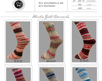 Mally Socks meia fio edição natal 2021 150 gramas - várias cores