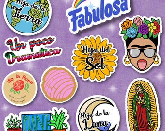 La Hija De La Sticker Pack - Frida, Virgen, Mazapán (10-Piece)
