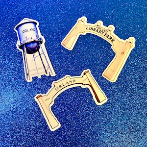 Orland California - Lot de 3 autocollants