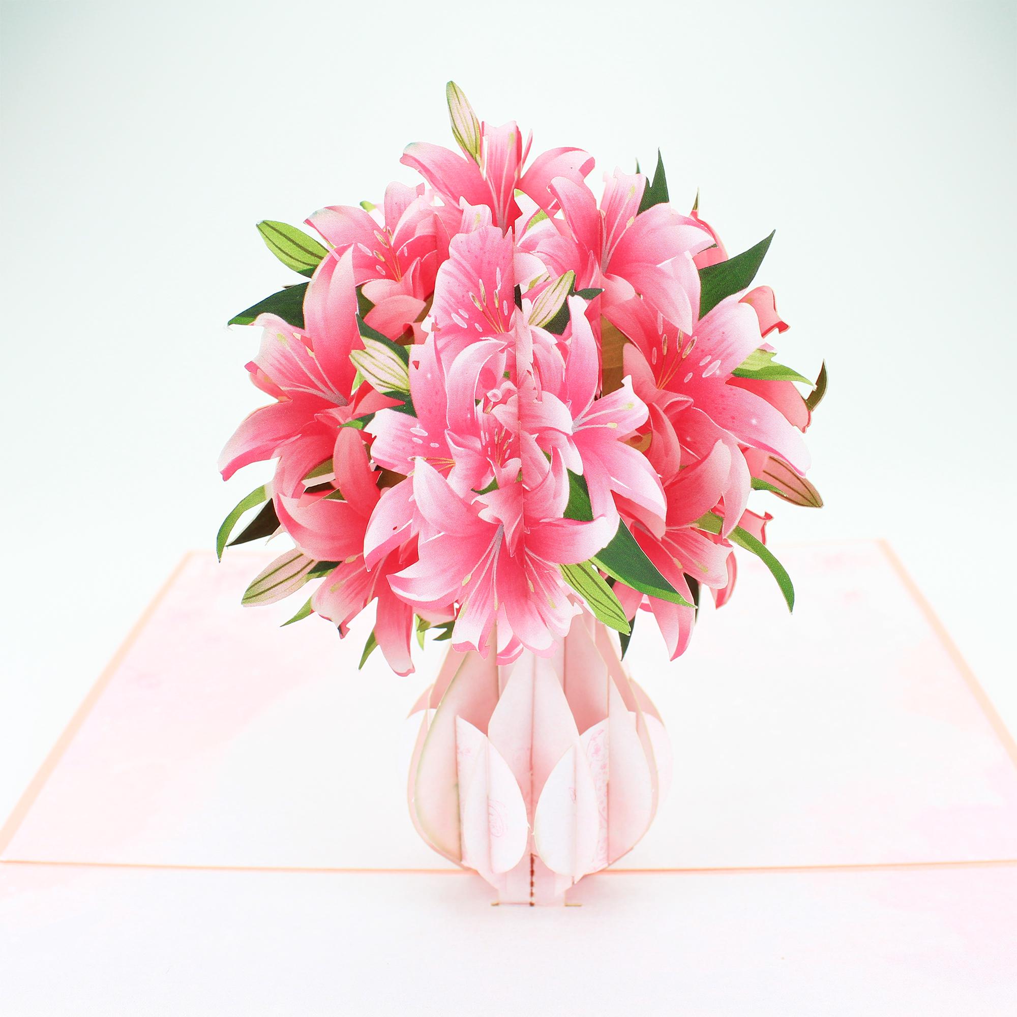 Lily Flower Pop up Card - Etsy