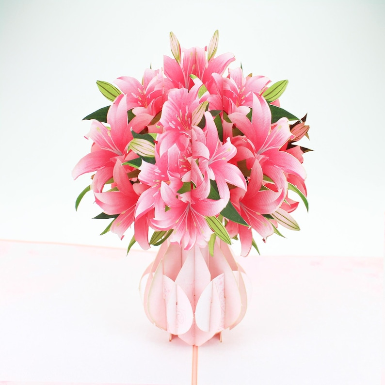 Lily Flower Pop up Card - Etsy