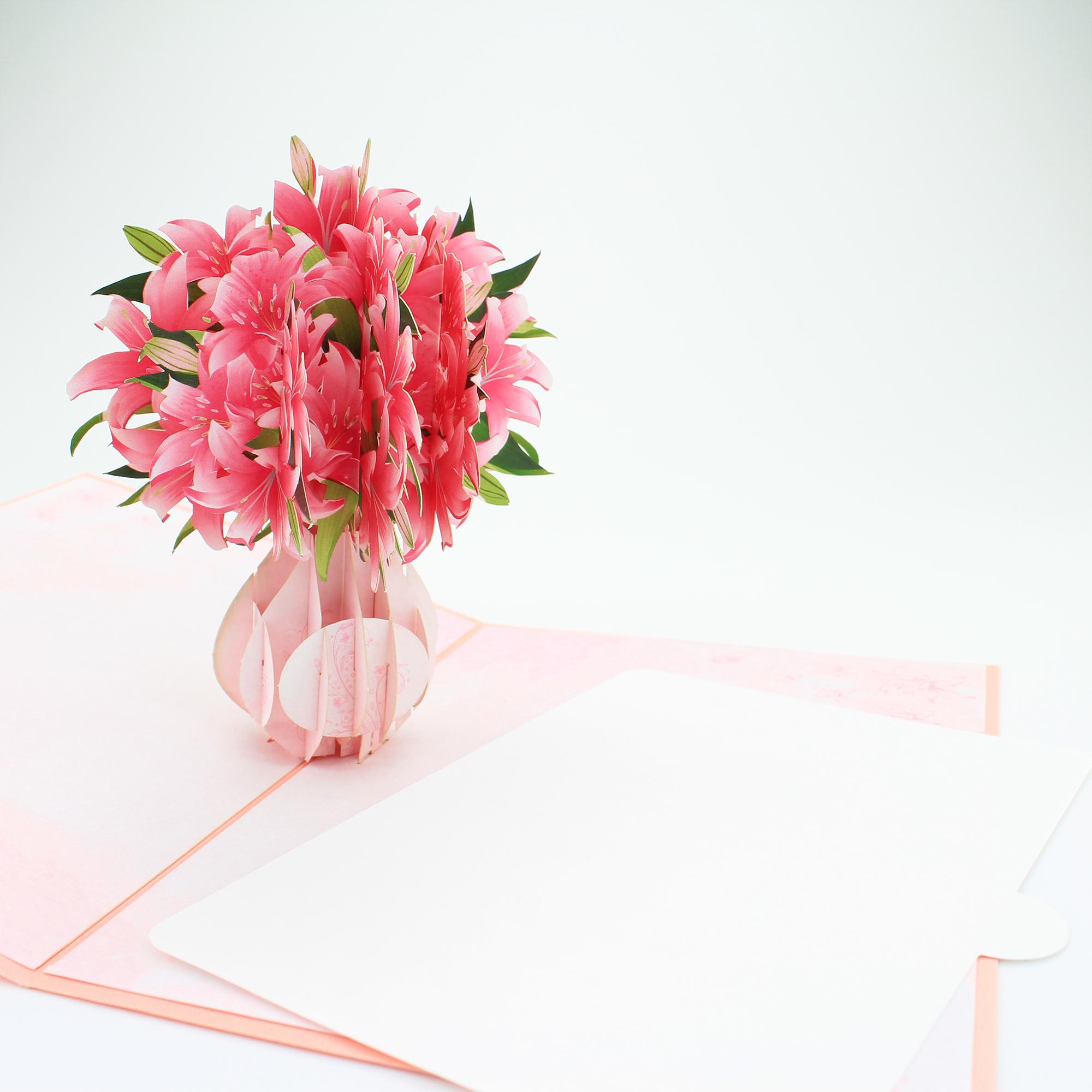 Lily Flower Pop up Card - Etsy