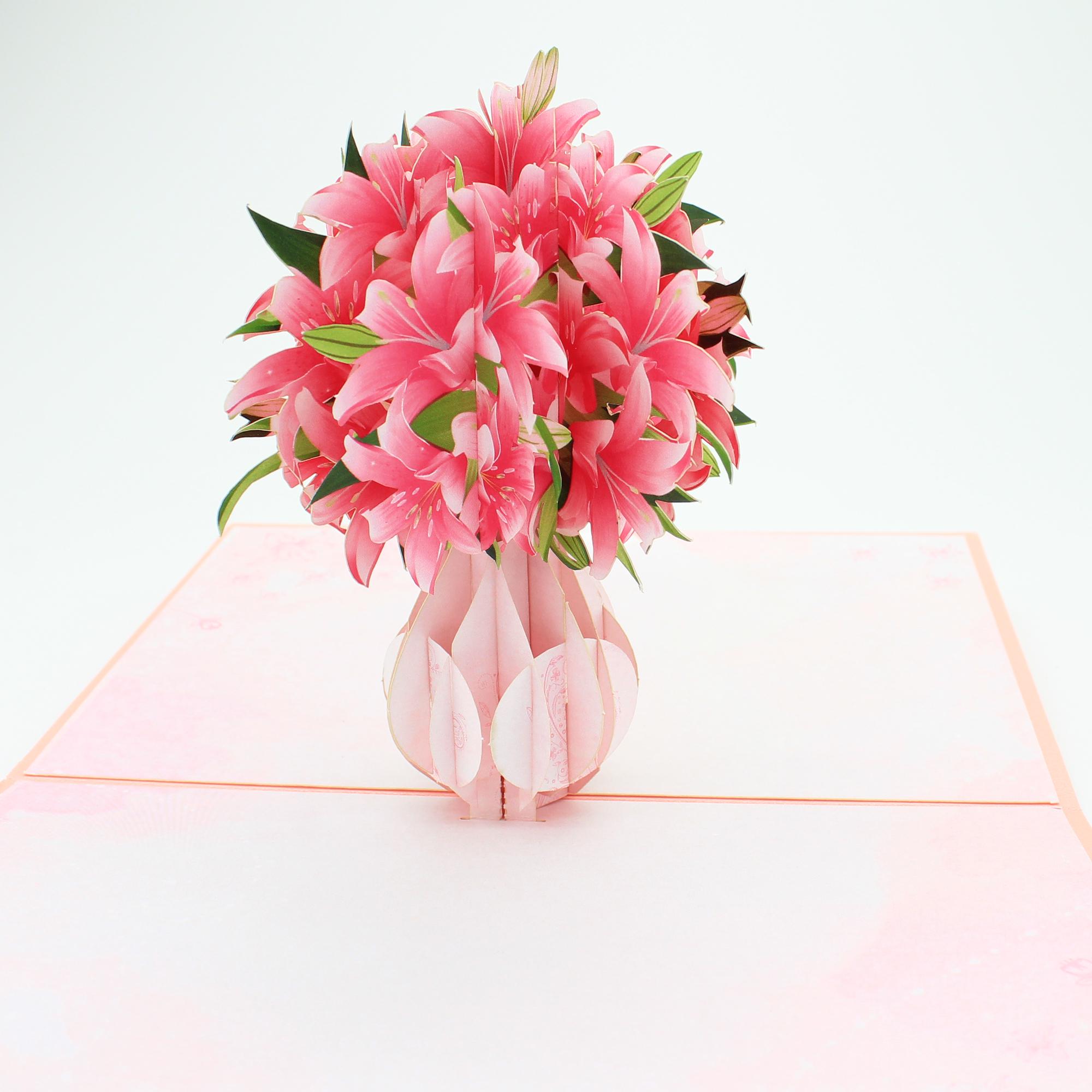 Lily Flower Pop up Card - Etsy