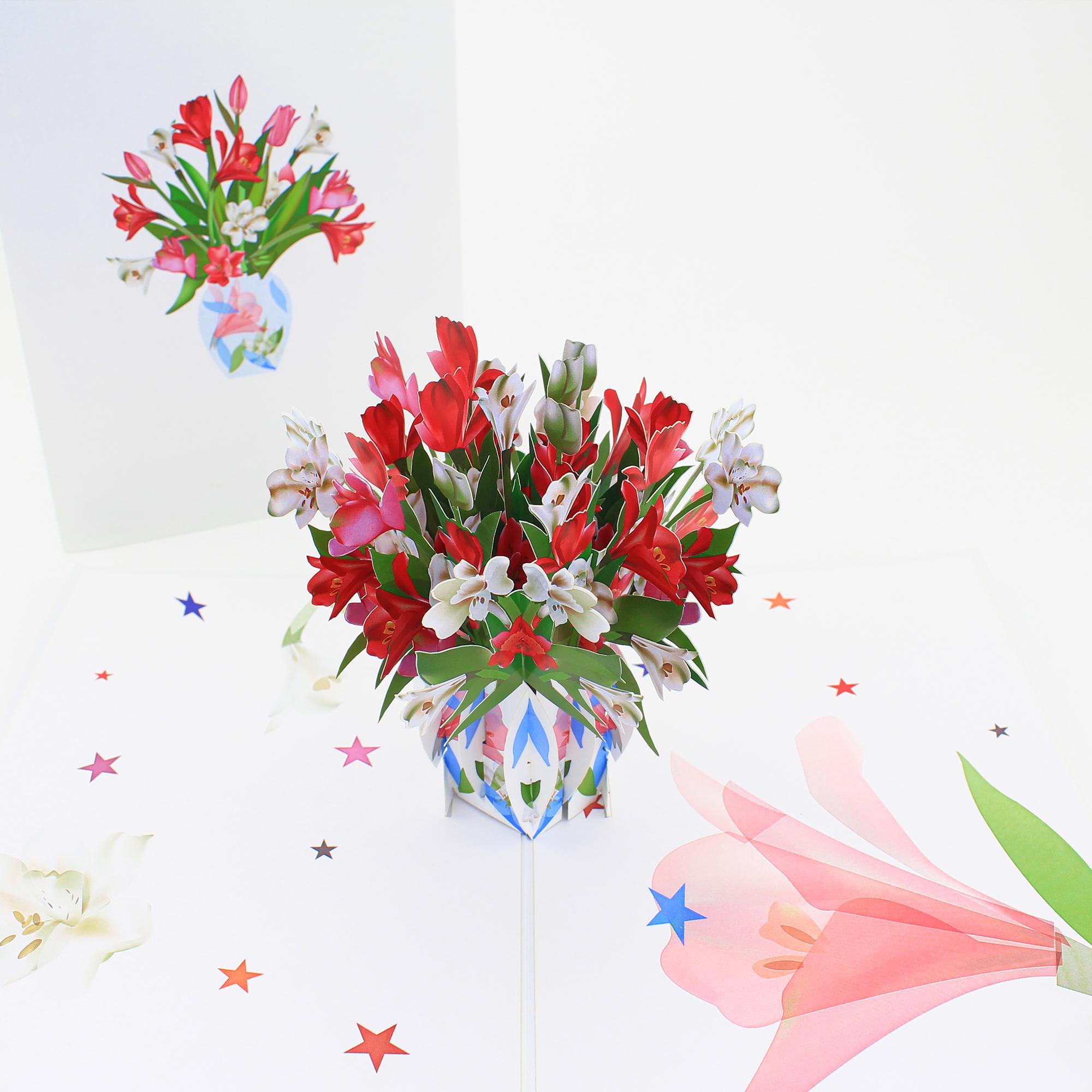 Lily Flower Pop up Card - Etsy