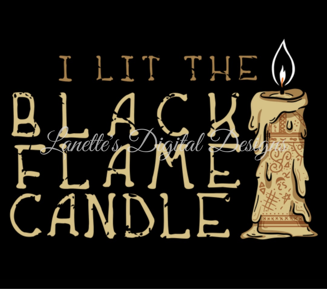 A Candle With a Black Flame A Black Candle Phrase 20os Etsy