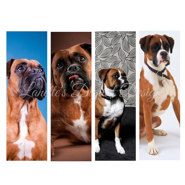 Boxer Breed Dog Pen Wraps, Instant Download, Digital File, PNG