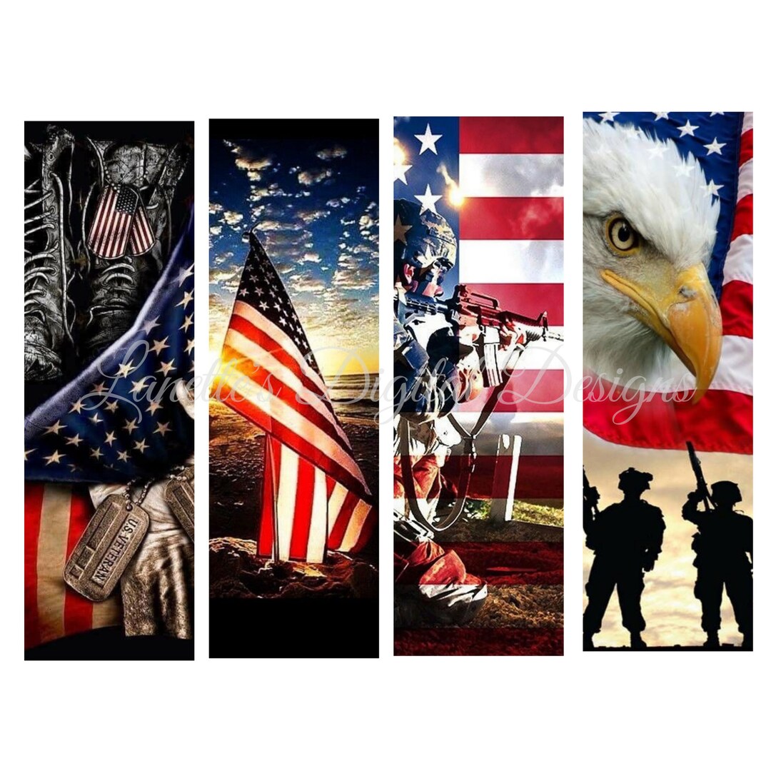 American Flag Patriotic Pen Wraps, Instant Download, PNG, Digital File ...